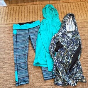 Blue and Black Activewear Set